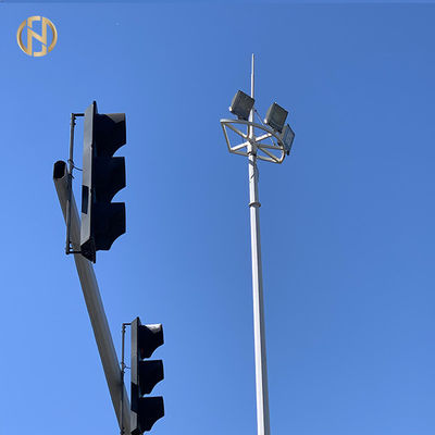 LED 홍수 조명 시설 35M 40M 옥타 데카 곤 모양을 가진 공항 높은 돛대 폴란드