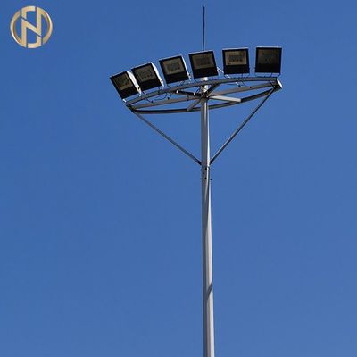 투광 조명을 위한 CE GR65 원추형  12 미터 높은 Mast 막대기 IP65