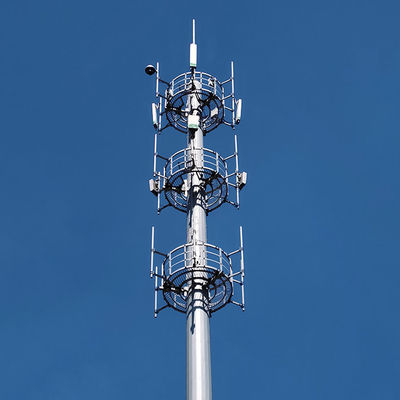 주문 전기통신 기둥 다각형 모양 기울기 계산 및 강철 기둥 구조 분석 보고서 Q235 물질 online manufacture