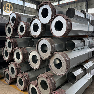 주문 High-quality Export Octagonal Hot-dip Galvanized Transmission Line Steel Poles online manufacture