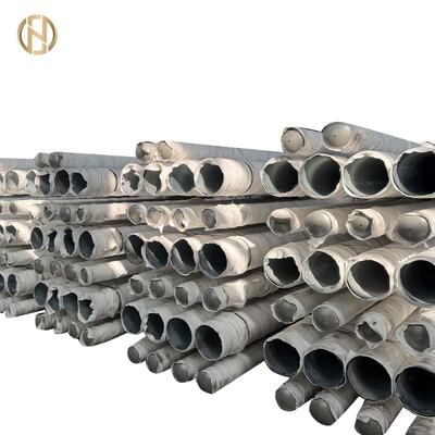 주문 9m 12m 핫 디프 밸런াইজ드 스와그 스틸 폴, Q235 Q345 원형 원형 전기 전력 분배 전송 유틸리티 폴 online manufacture