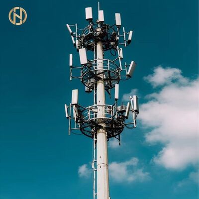 구입하다 热浸?? 电信钢杆 ¥ TIA/EIA‐222 준수, 20-50m 4G/5G 기지 스테이션 online manufacture
