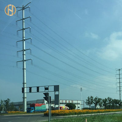 주문 220KV 관모양 철주  강관 이송 폴 230KV EN 스타댄드 online manufacture