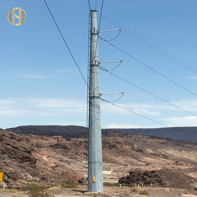 주문 직류 전기를 통한 금속 전봇대 NEA 105FT 110FT 30M 32M 138KV 132KV online manufacture