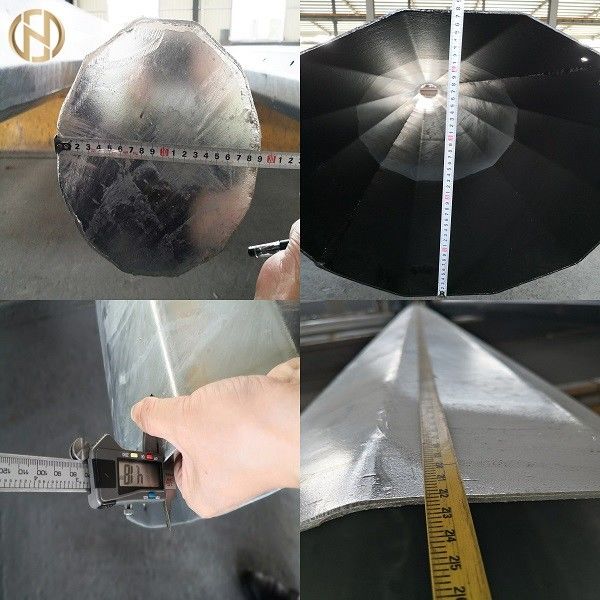 주문을 받아서 만들어진 크기 금속 전봇대 69KV 90FT 강철 전주 Q460C