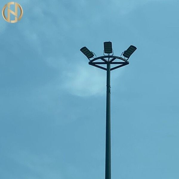 활성화된 10 밀리미터 두께 다각형 스트리트 높은 Mast 조명용 폴 고온 침지